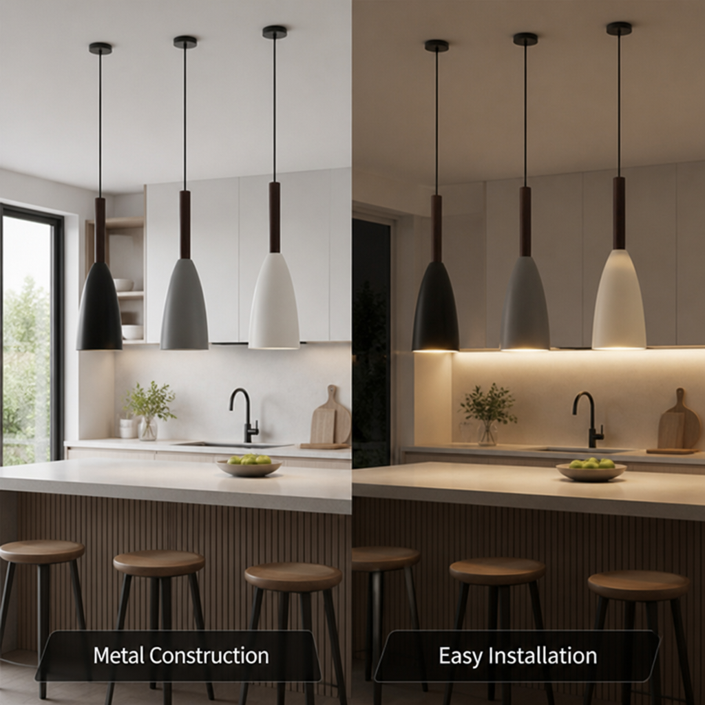 Modern Cone Pendant Shade in Matte Metal Finish