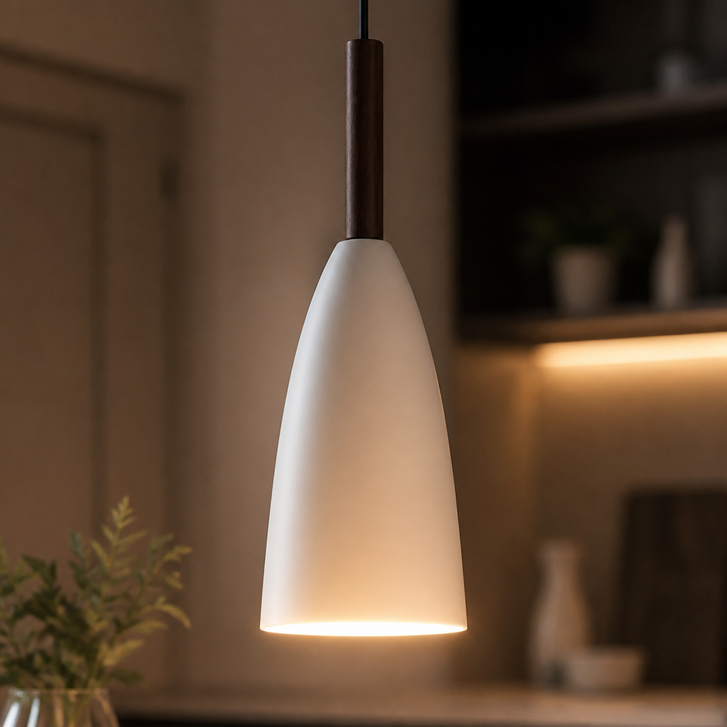 Modern Cone Pendant Shade in Matte Metal Finish