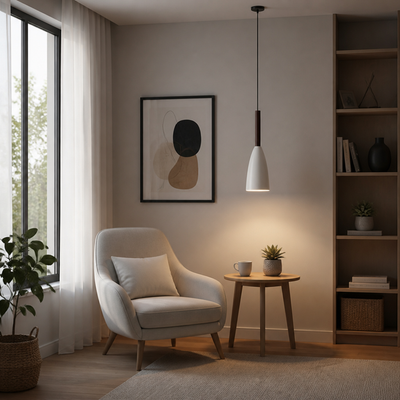 Modern Cone Pendant Shade in Matte Metal Finish