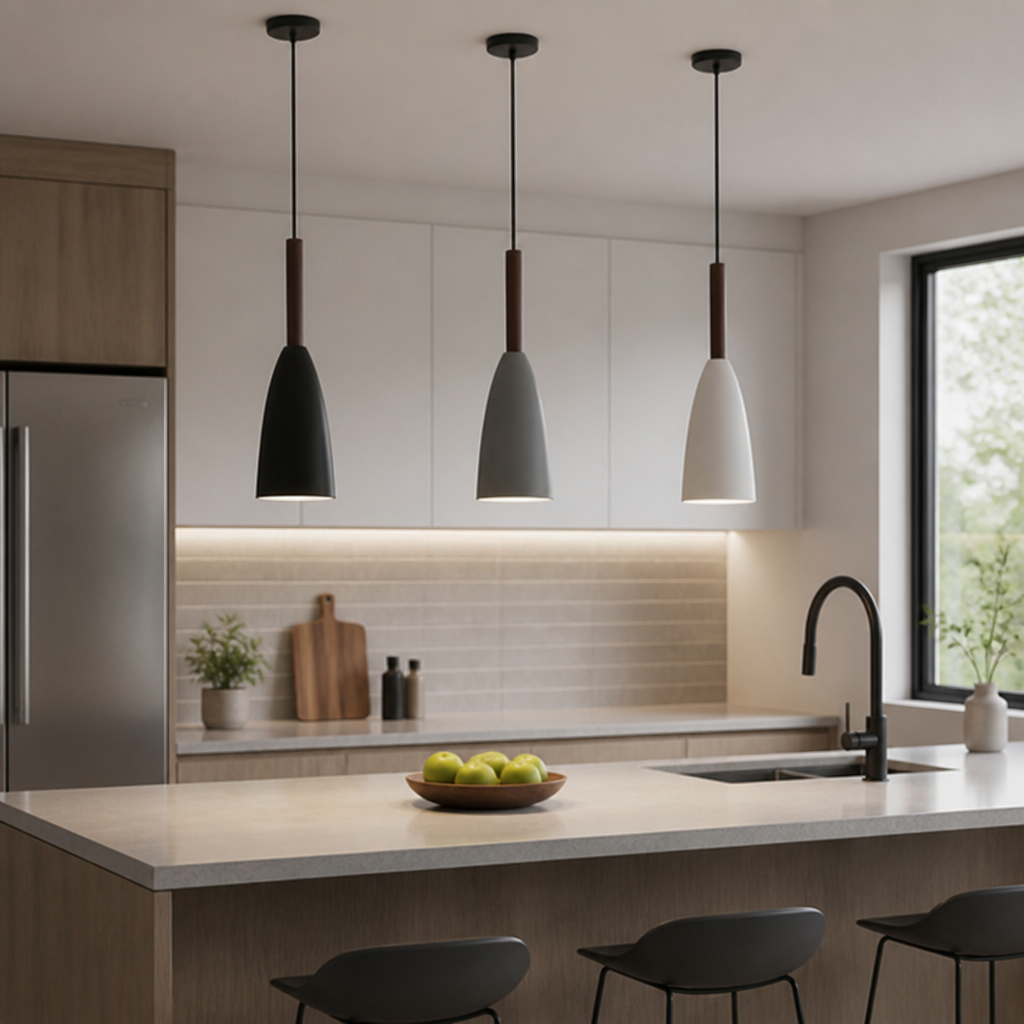 Modern Cone Pendant Shade in Matte Metal Finish