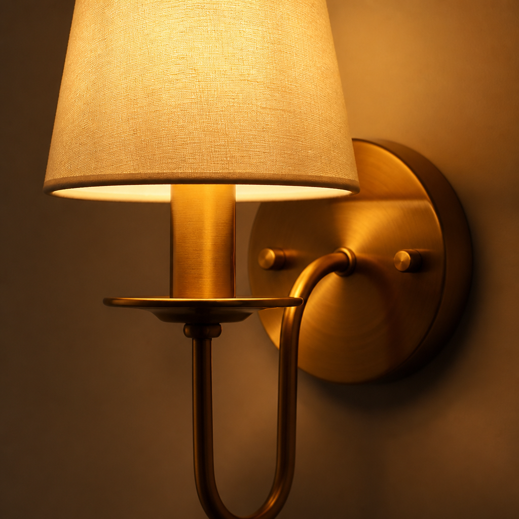 Modern Copper Fabric Wall Sconce