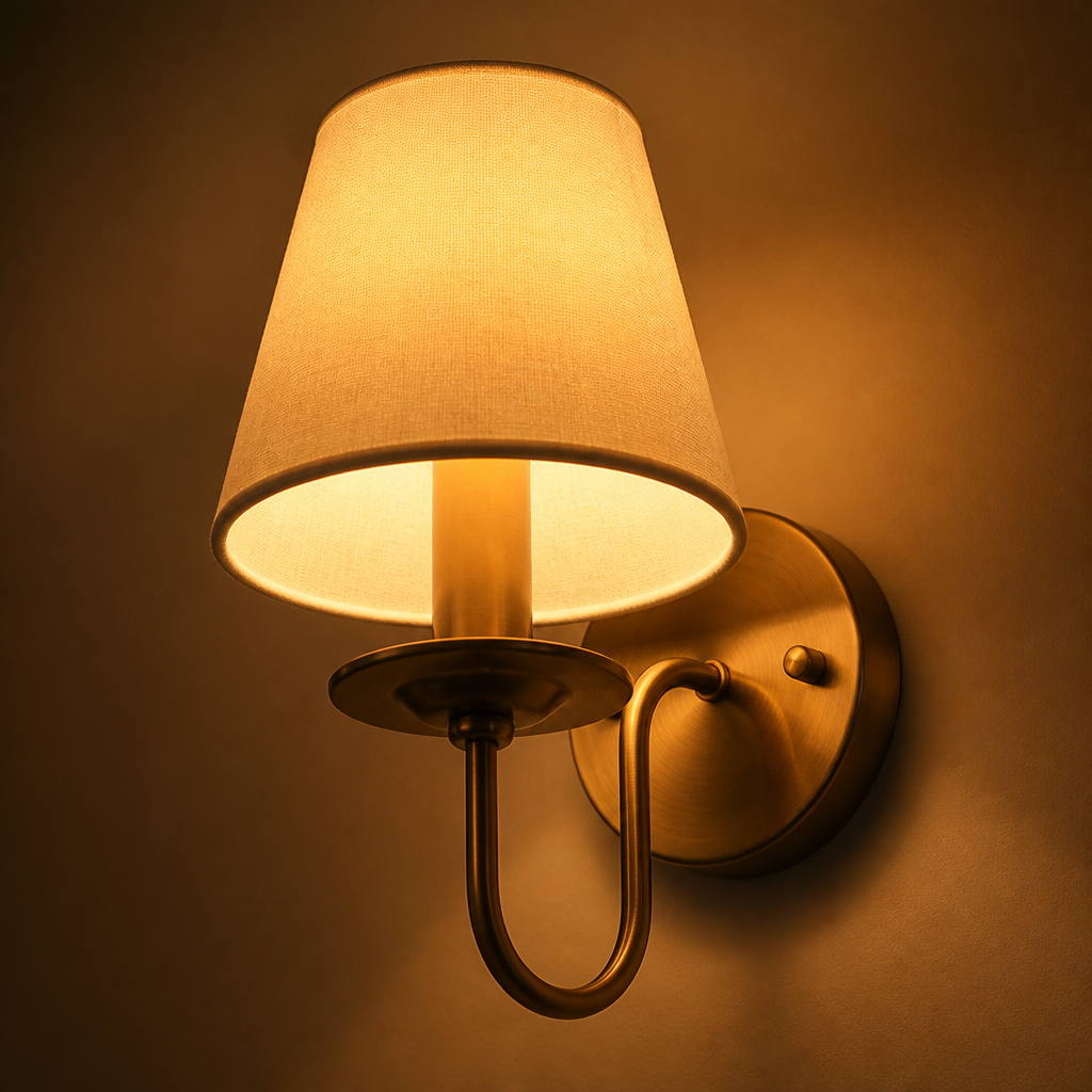 Modern Copper Fabric Wall Sconce