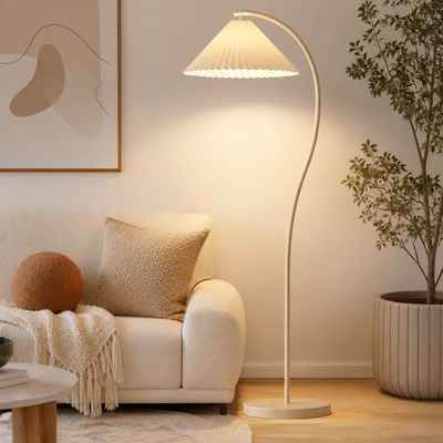 Modern Cream Stepless Dimming Floor Lamp