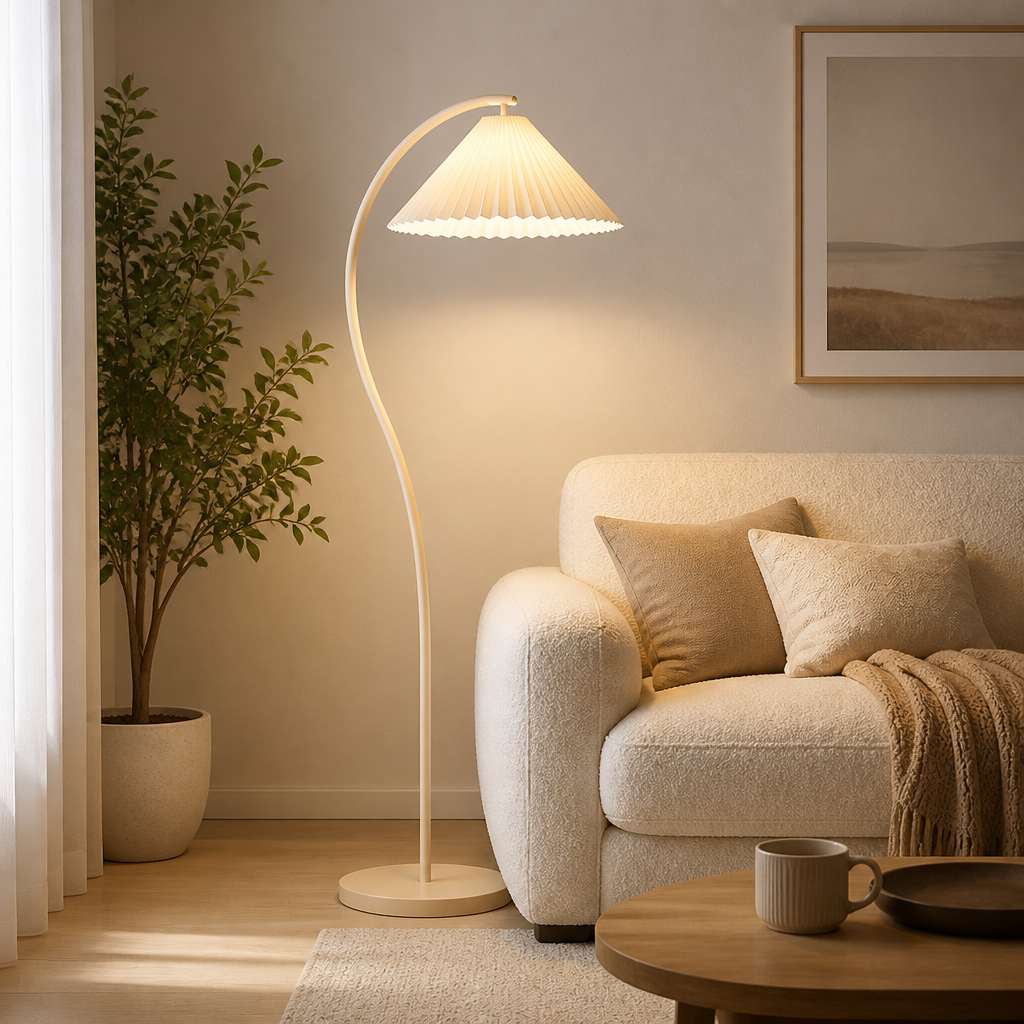 Modern Cream Stepless Dimming Floor Lamp