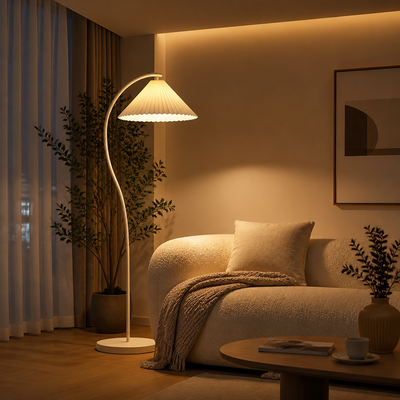 Modern Cream Stepless Dimming Floor Lamp