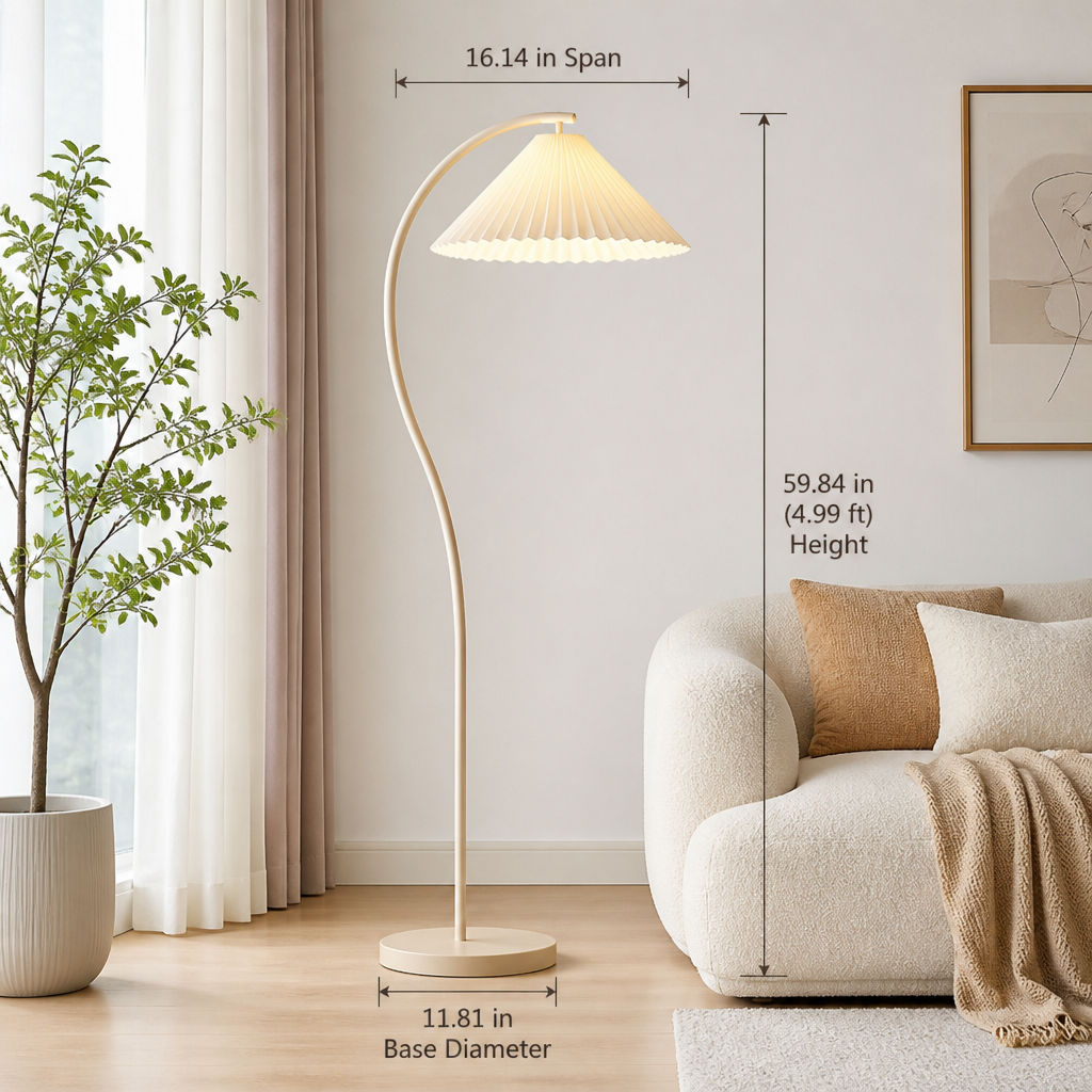Modern Cream Stepless Dimming Floor Lamp