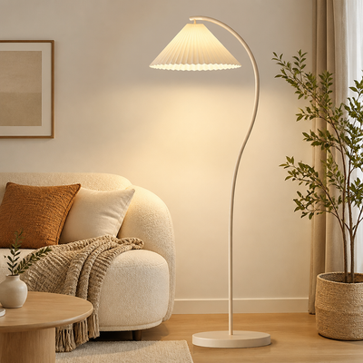 Modern Cream Stepless Dimming Floor Lamp