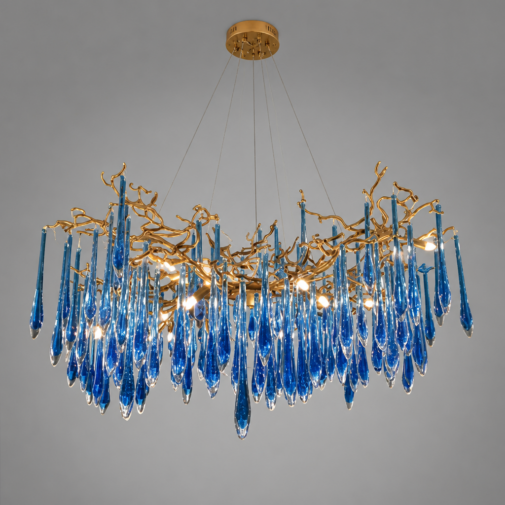 Modern Crystal Adjustable Pendant Light