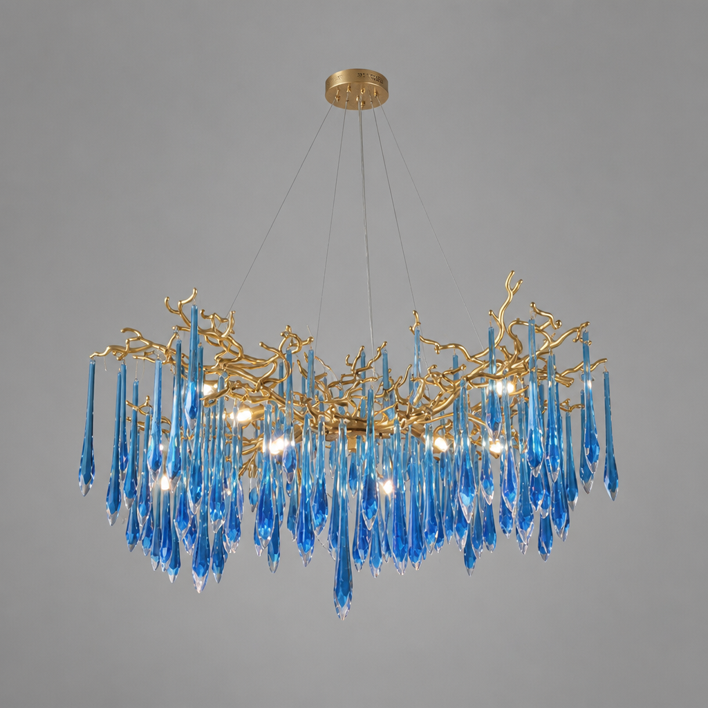 Modern Crystal Adjustable Pendant Light