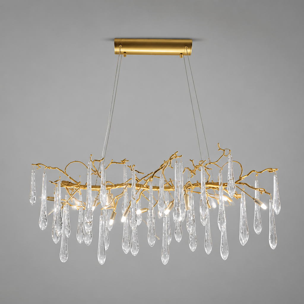 Modern Crystal Adjustable Pendant Light