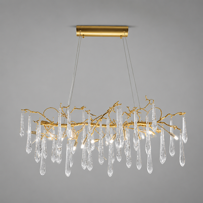 Modern Crystal Adjustable Pendant Light