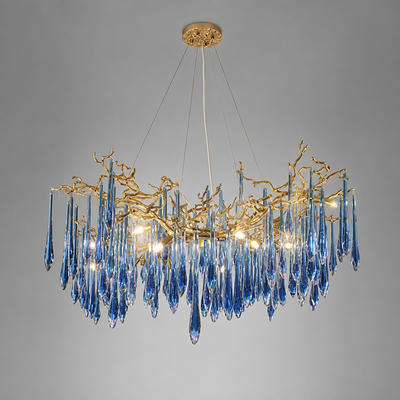 Modern Crystal Adjustable Pendant Light