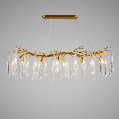 Modern Crystal Adjustable Pendant Light