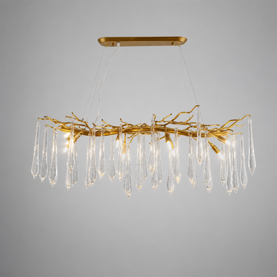 Modern Crystal Adjustable Pendant Light