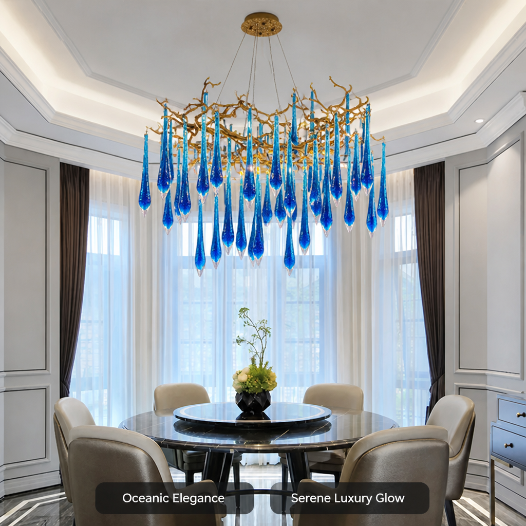 Modern Crystal Adjustable Pendant Light