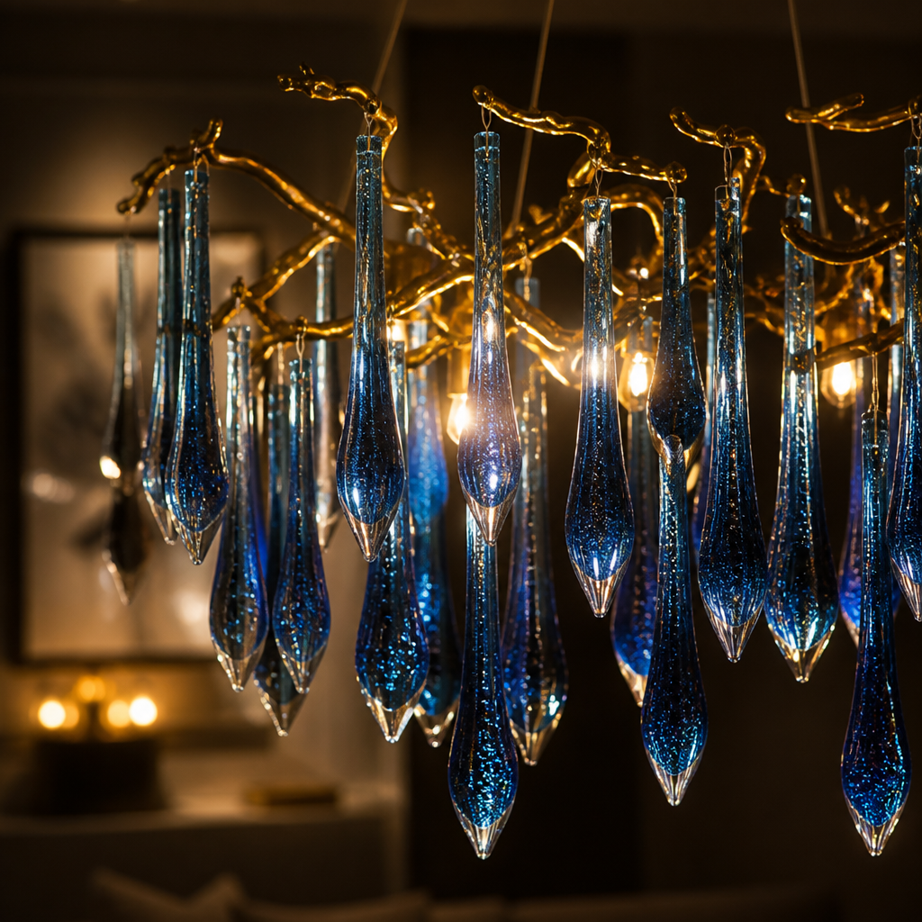 Modern Crystal Adjustable Pendant Light