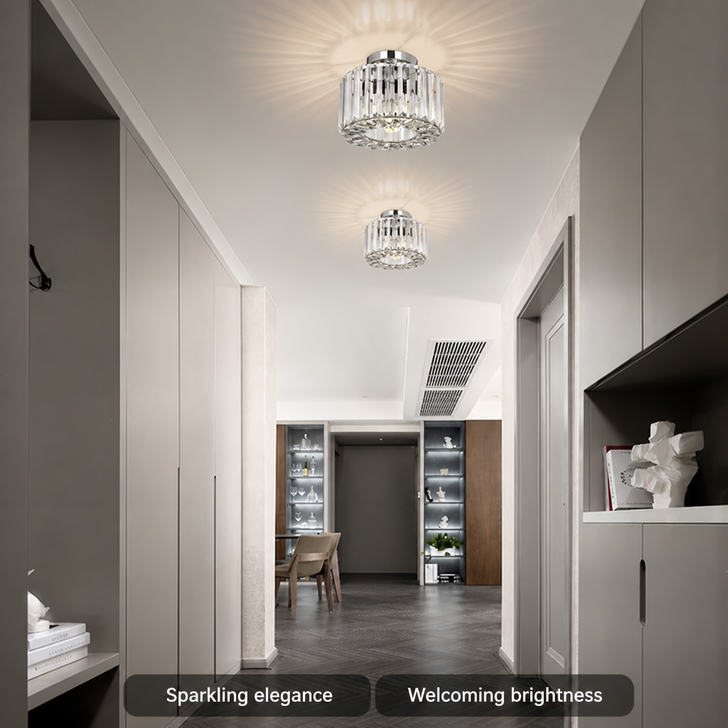 Modern Crystal Ceiling Light
