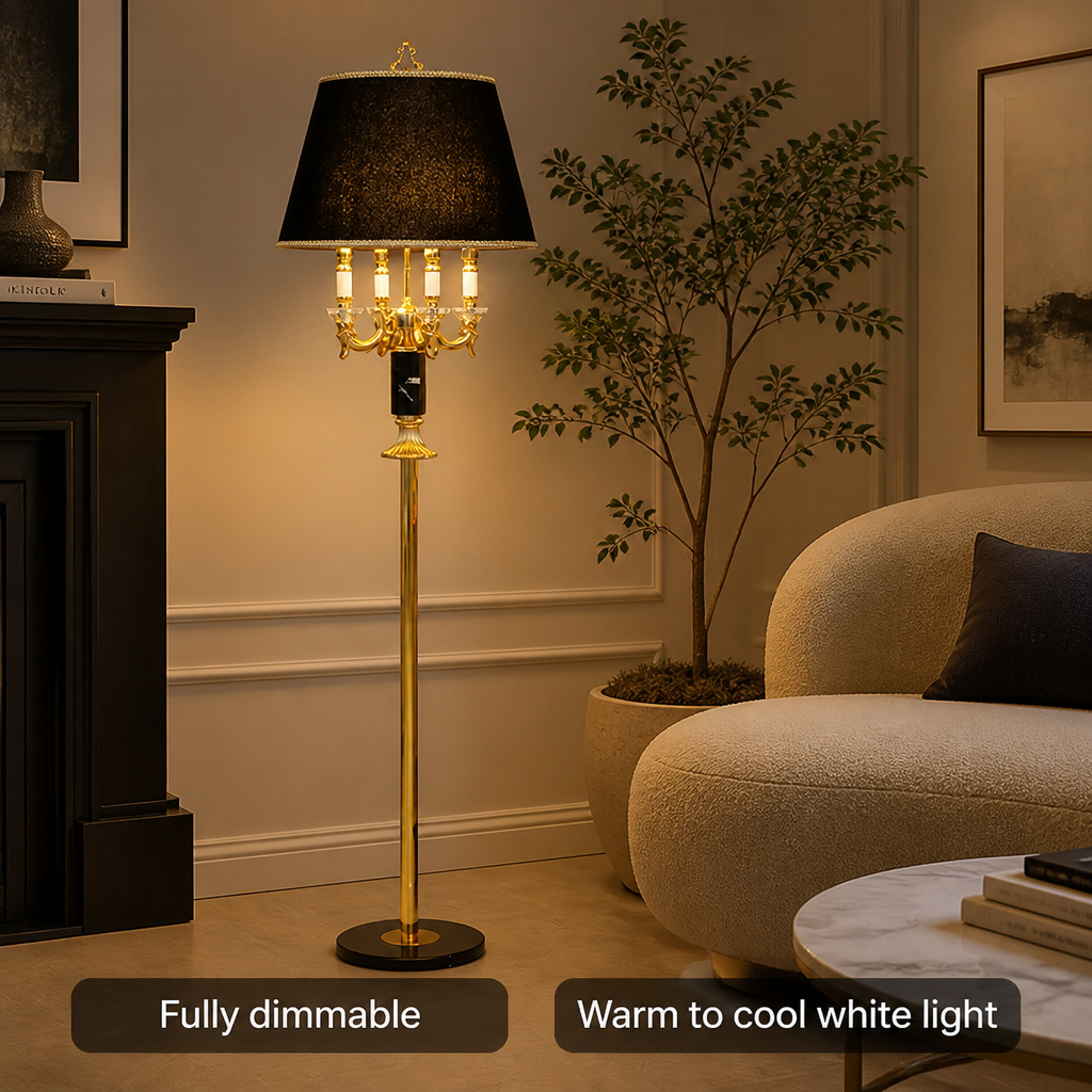 Modern Crystal Column Table Lamp