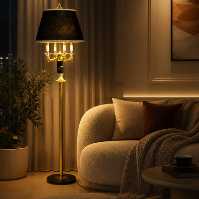 Modern Crystal Column Table Lamp