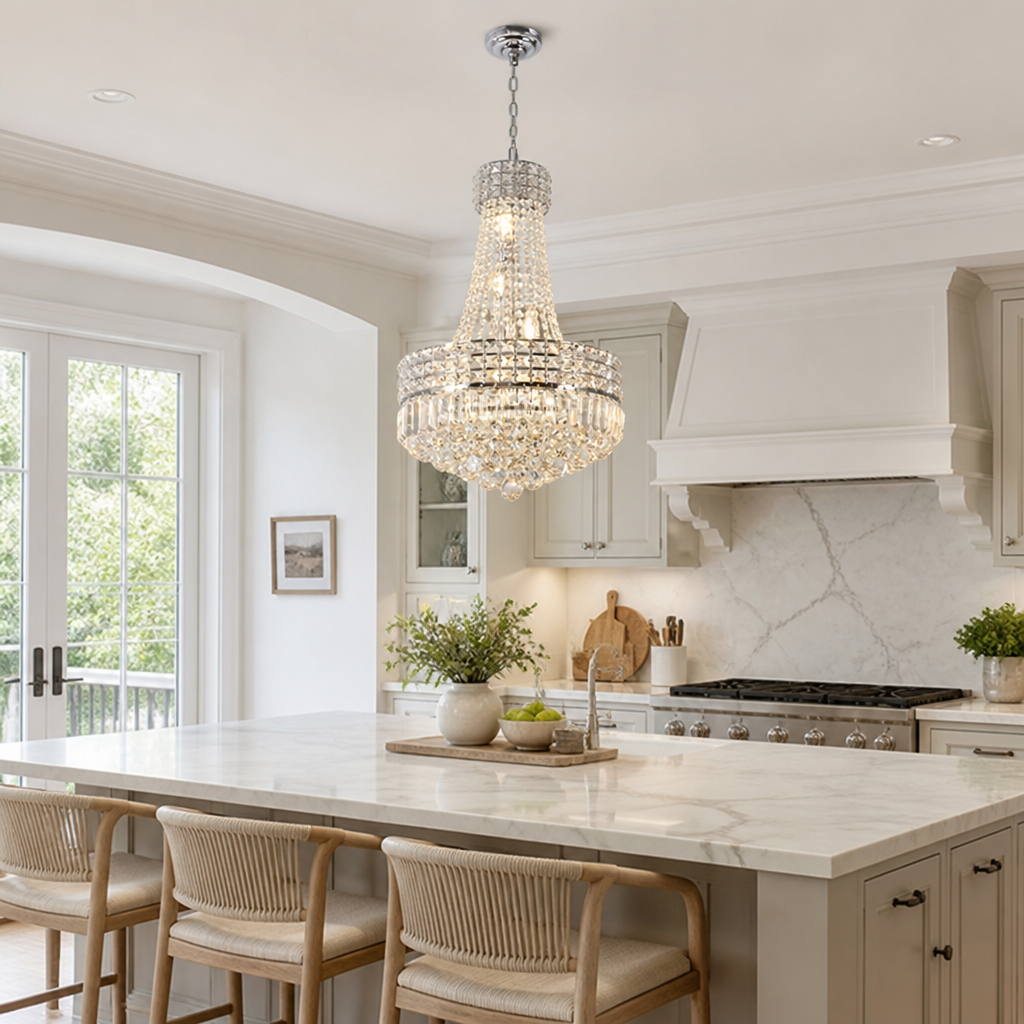 Modern Crystal Empire Pendant Light