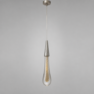 Modern Crystal Glass LED Teardrop Pendant Light