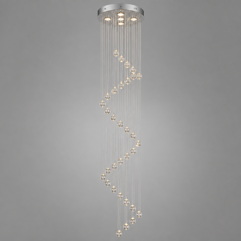 Modern Crystal LED Ball Chandelier