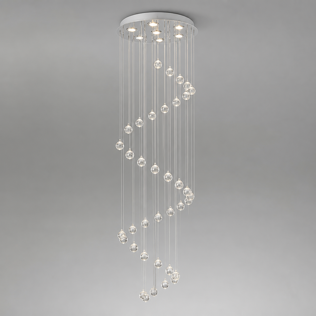 Modern Crystal LED Ball Chandelier