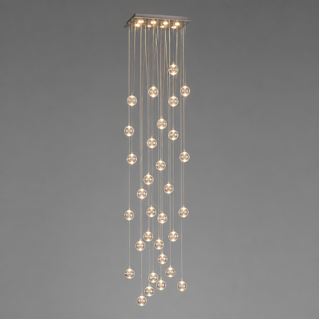 Modern Crystal LED Ball Chandelier