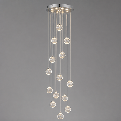 Modern Crystal LED Ball Chandelier