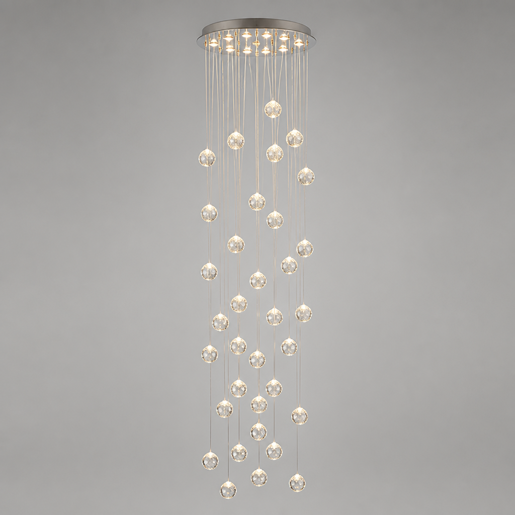 Modern Crystal LED Ball Chandelier