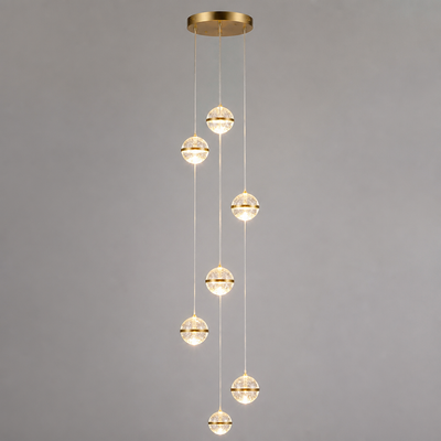 Modern Crystal LED Ball Chandelier