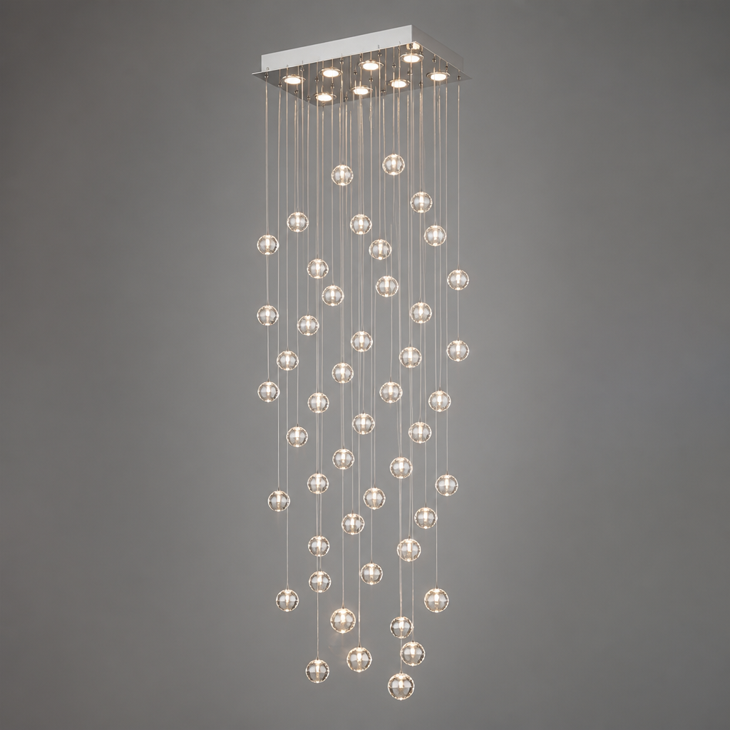 Modern Crystal LED Ball Chandelier