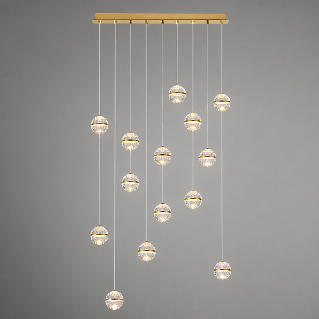 Modern Crystal LED Ball Chandelier