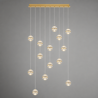Modern Crystal LED Ball Chandelier
