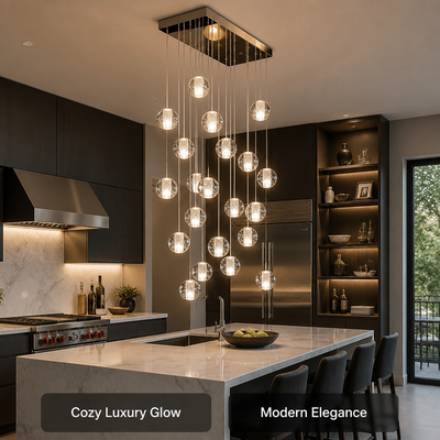 Modern Crystal LED Ball Chandelier