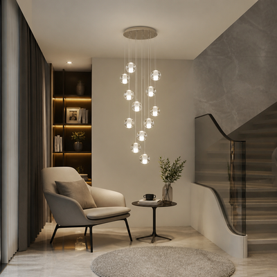 Modern Crystal LED Ball Chandelier