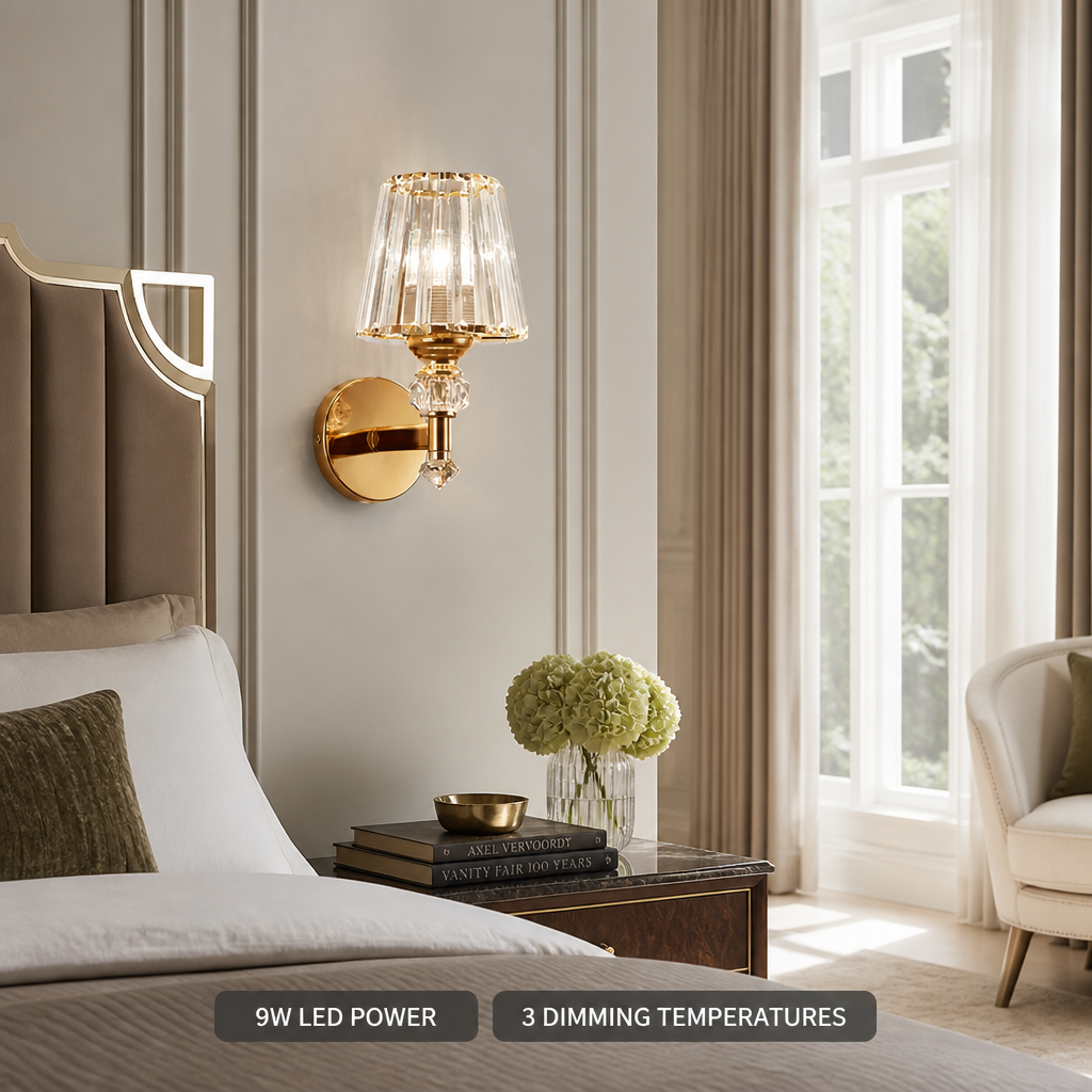 Modern Crystal LED Wall Sconce