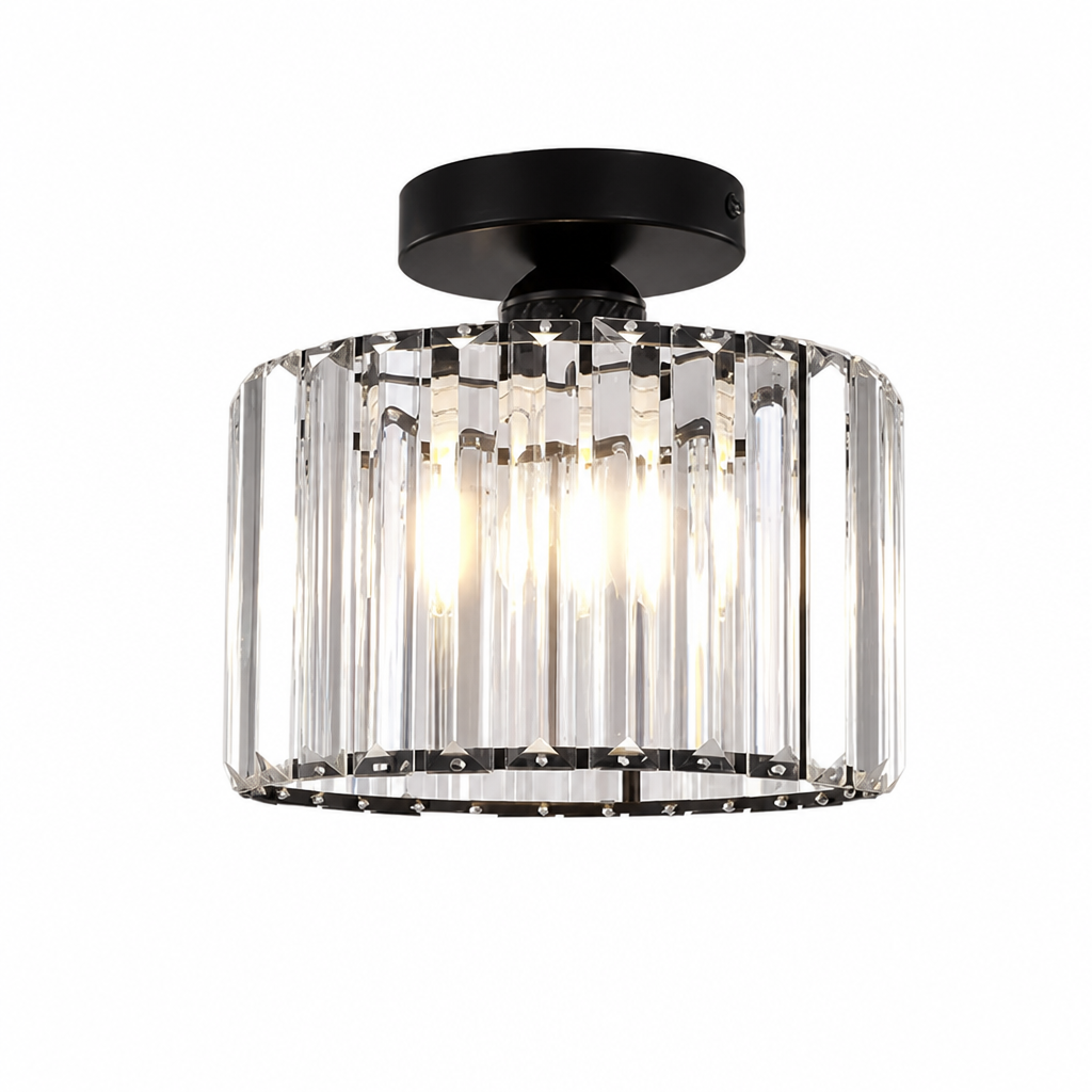 Modern Crystal Semi-Flush Chandelier