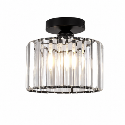 Modern Crystal Semi-Flush Chandelier