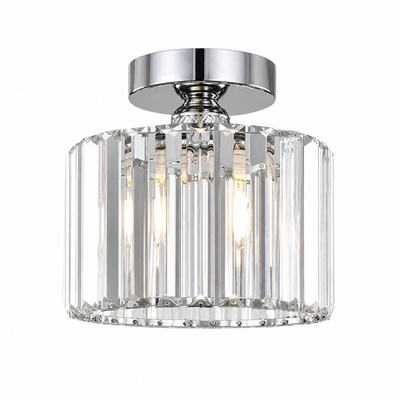 Modern Crystal Semi-Flush Chandelier