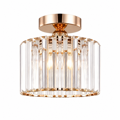 Modern Crystal Semi-Flush Chandelier