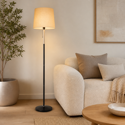 Modern Fabric Pole Floor Lamp
