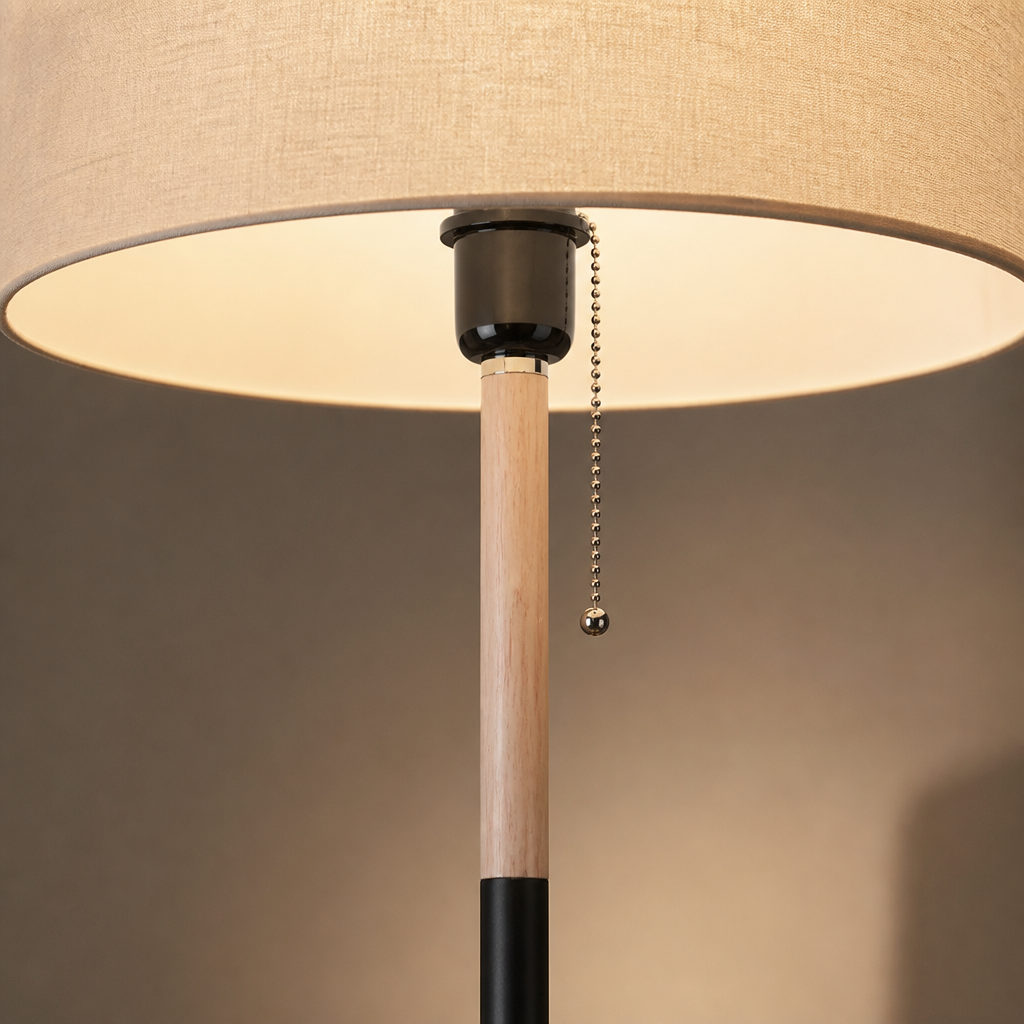 Modern Fabric Pole Floor Lamp