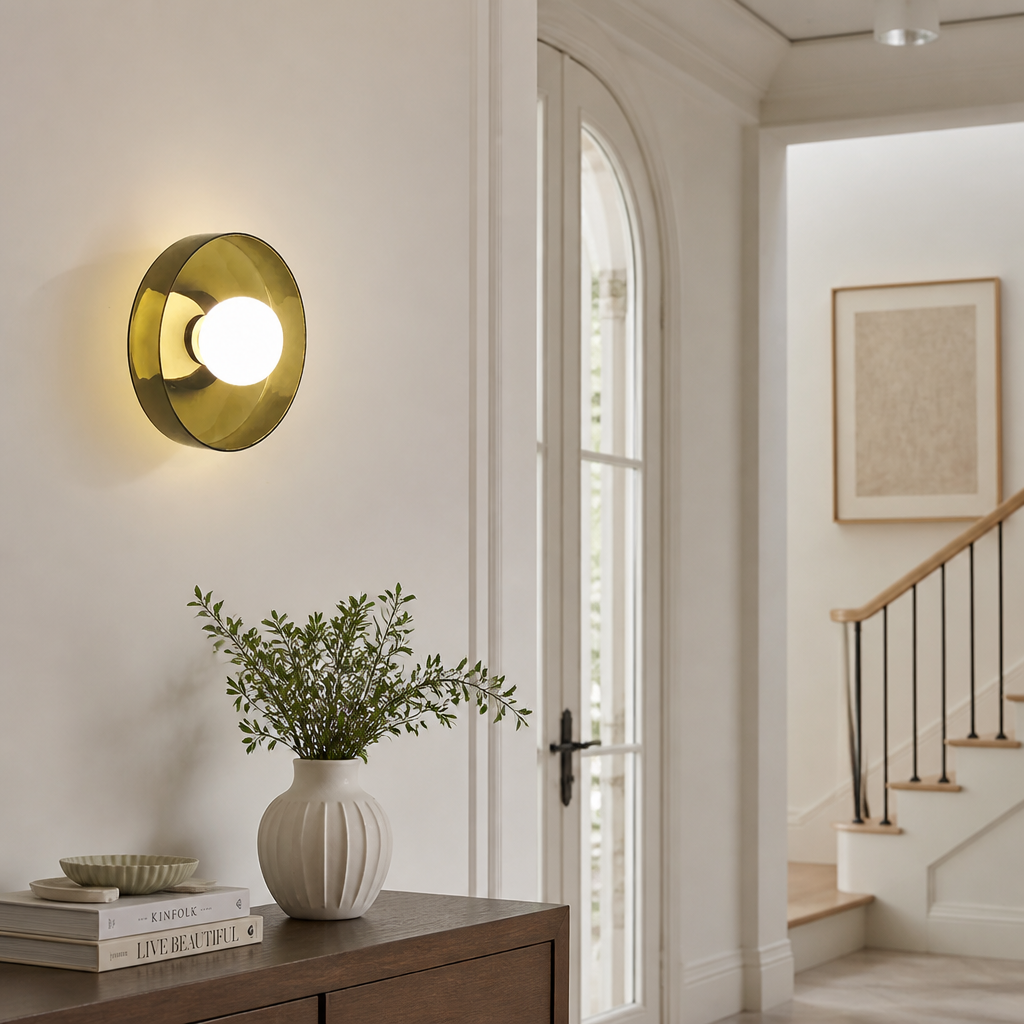 Modern Glass & Aluminum Dual-Mount Ceiling Light