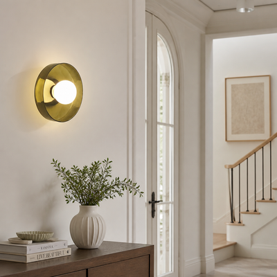 Modern Glass & Aluminum Dual-Mount Ceiling Light