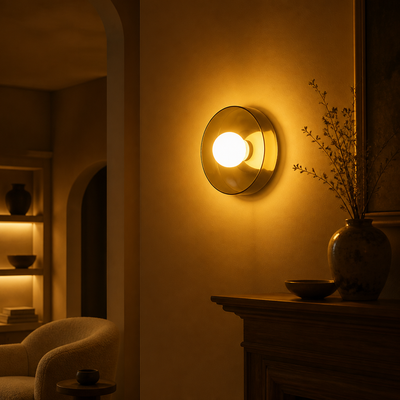 Modern Glass & Aluminum Dual-Mount Ceiling Light