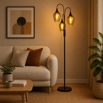 Modern Glass Arch Floor Lamp