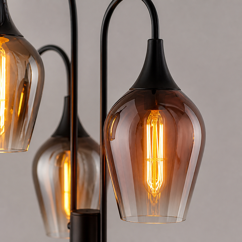 Modern Glass Arch Floor Lamp