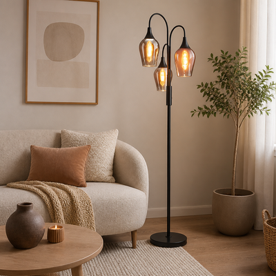 Modern Glass Arch Floor Lamp