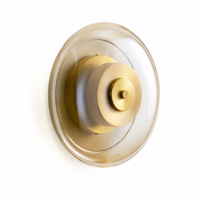 Modern Glass Copper LED Wall Sconce